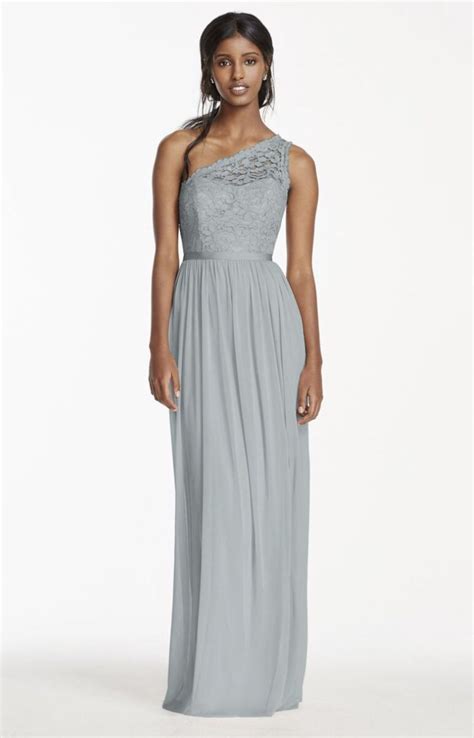 david's bridal one shoulder|More.